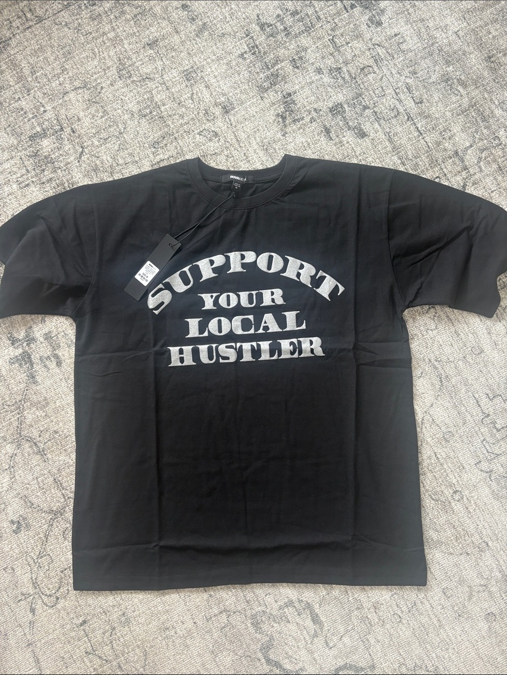 Support Your Local Hustler Black Graphic Tee